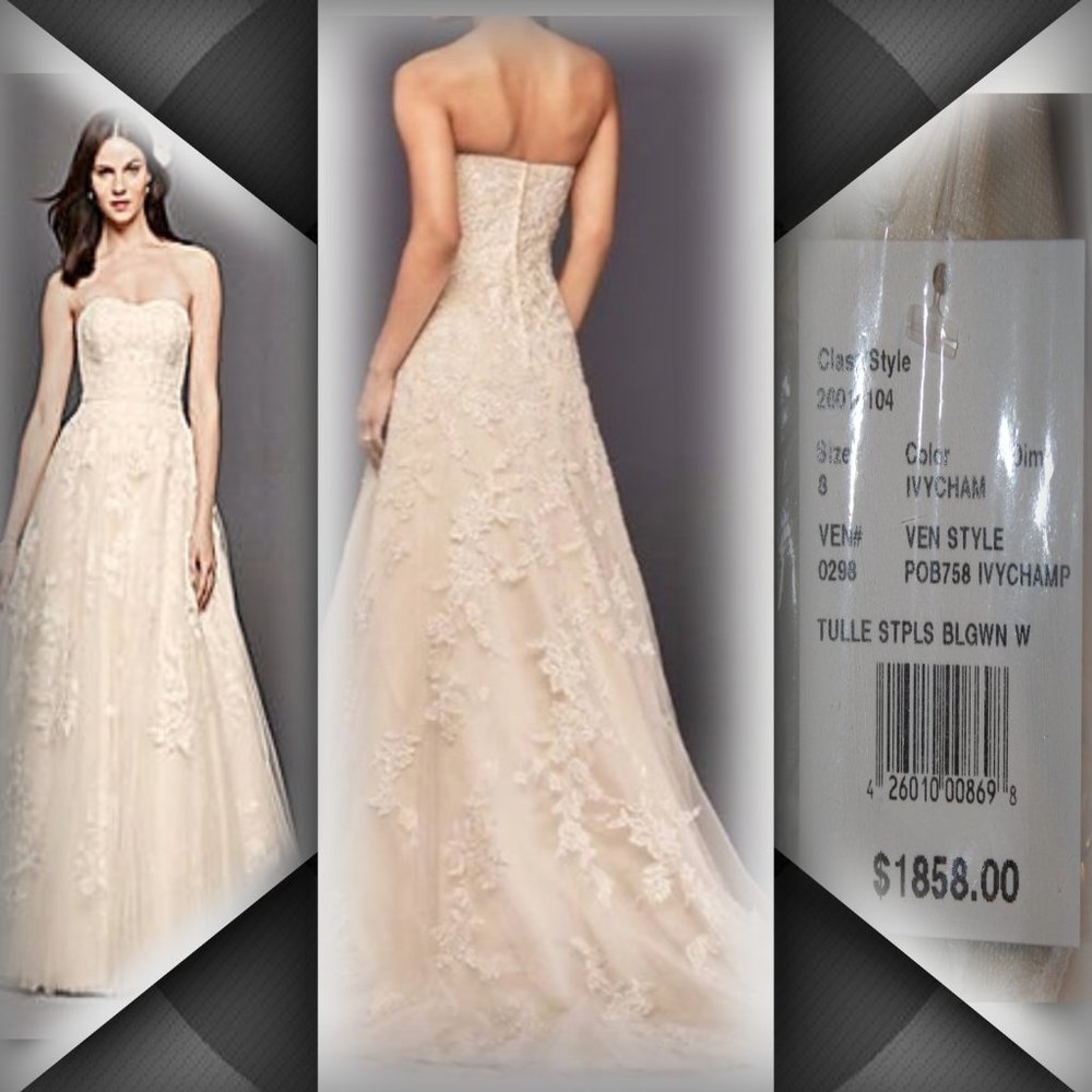💖HOST PICK💖 Beaded Tulle Ball Gown Wedding Dress - Picture 1 of 9